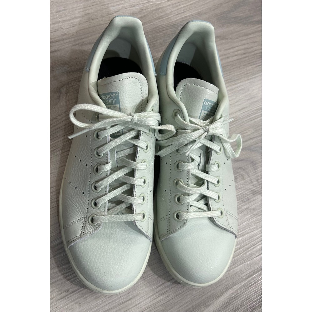 Adidas Stan Smith Mens Mint Green Blue Leather Sneakers CP9812 Size 6.5 US
